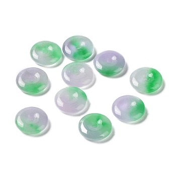 Natural Myanmar Jade/Burmese Jade Pendants, Dyed, Donut/Pi Disc Charms, 16x4~5mm, Hole: 2.5mm