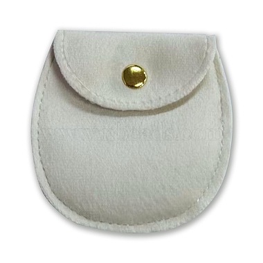 WhiteSmoke Oval Velvet Bags