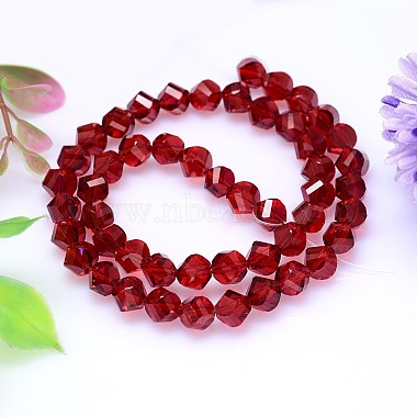 Faceted Polyhedron Imitation Austrian Crystal Bead Strands(G-M183-8mm-05A)-2