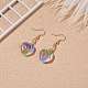 Colorful Cat Eye Heart Dangle Earrings(EJEW-JE05013-05)-3