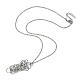 304 Stainless Steel Cable Chains Macrame Pouch Empty Stone Holder for Pendant Necklaces Making(NJEW-TA00085-01)-1