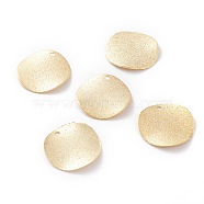 Brass Charms, Flat Round, Real 24K Gold Plated, 20x20x1mm, Hole: 1.4mm(KK-Y003-37G)