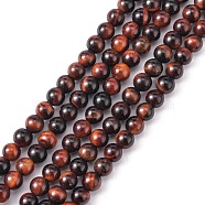 16 inch Red Tiger Eye Strands, Dyed & Heated, Round, about 95pcs/strand, 4mm in diameter, hole: 0.8mm(GSR4mmC042)