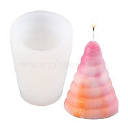 Christmas Theme DIY Cone Candle Silicone Molds, for Scented Candle Making, White, 80x60.5mm, Inner Diameter: 46mm(DIY-G049-06)