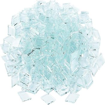 Transparent Glass Cabochons, Mosaic Tiles, for Home Decoration or DIY Crafts, Rhombus, Clear, 19x12x2.7mm, 280g/box