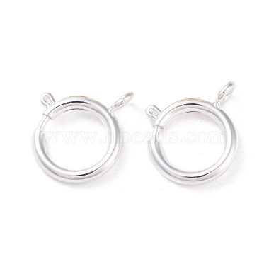 925 Sterling Silver Plated Brass Spring Ring Clasps