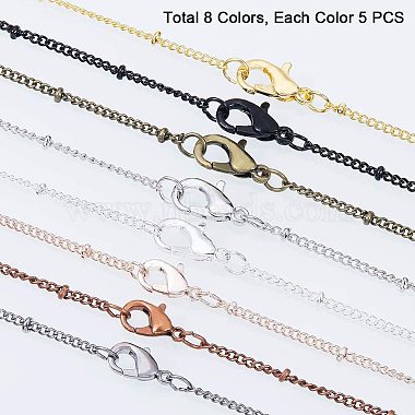 Brass Coated Iron Curb Chain Necklace Making(MAK-PH0004-12)-5