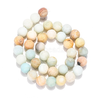 Natural Flower Amazonite Beads Strands(X-G-G692-01F-10mm)-3