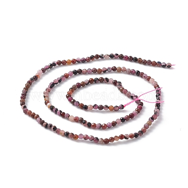 Natural Red Corundum/Ruby and Sapphire Beads Strands(G-B037-01A)-2