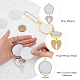 4 Sets 2 Colors Heat Transfer Printing Blank Round Car Hanging Pendant Decorations(AJEW-FH0003-46)-4