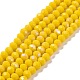 galvanoplastie opaques couleur unie perles de verre brins(EGLA-A034-P6mm-L02)-1