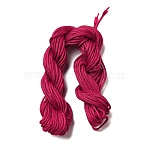 10M Nylon Braided Cord, Chinese Knotting Cord for Bracelet Jewelry Making Macrame Craft, Cerise, 2mm(X-NWIR-R002-2mm-8)