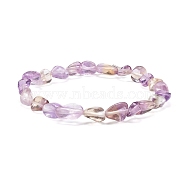 Natural Ametrine Nuggets Beads Stretch Bracelet for Her, Inner Diameter: 2 inch(5.2~5.6cm)(BJEW-JB06951-01)