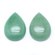 Natural Green Aventurine Cabochons, Teardrop, 34x24x6.5mm(G-E491-C-02)