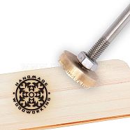 Stamping Embossing Soldering Brass with Stamp, for Cake/Wood, Word, 30mm(AJEW-WH0113-15S)