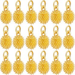 SUNNYCLUE 20PCS Rack Plating Alloy Charms, Cadmium Free & Lead Free, Durian, Matte Gold Color, 14x9.5x8.5mm, Hole: 4mm(PALLOY-SC0004-23)