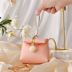 Imitation Leather Pouches with Rope, Candy Gift Bags Christmas Party Wedding Favors Bags, Pink, 13x11.5x5cm(PW-WG41645-06)