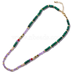Imitation Pearl and  Natural Gemstone Necklace for Women(HJ1573)