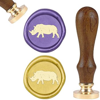 DIY Scrapbook, Brass Wax Seal Stamp and Wood Handle Sets, Bird Pattern, 90mm, Stamps: 25x14.5mm