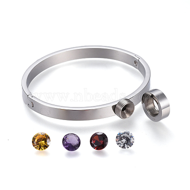 304 Stainless Steel Bangles(BJEW-P254-18)-3