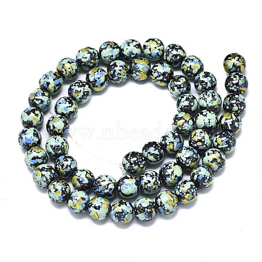 Spray Painted Non-magnetic Synthetic Hematite Beads Strands(G-S352-83B)-2