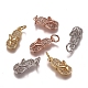 Brass Micro Pave Clear Cubic Zirconia Charms(ZIRC-G153-28)-1