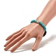 Bracelet extensible rond turquoise synthétique & pierre de lave naturelle(BJEW-JB07470-03)-3