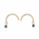 Brass Micro Pave Cubic Zirconia Stud Crawler Earrings(EJEW-R010-04A)-1