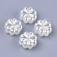 Acrylic Imitation Pearl Beads, Flower, Creamy White, 13x14x6mm, Hole: 2.5mm, about 700pcs/500g(OACR-T006-196)