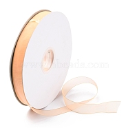 Organza Ribbons, Chiffon Satin Ribbon, for Gift Wrapping, Valentine's Day, Wedding, Birthday Party Decorate, Orange, 3/4 inch(20mm), about  200 yards/roll(182.88m/roll)(ORIB-G010-01D)