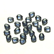 Imitation Austrian Crystal Beads, Grade AAA, Faceted, teardrop, Dark Blue, 10x8x3.5mm, Hole: 0.9~1mm(SWAR-F086-10x8mm-20)
