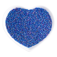 12/0 Round Glass Seed Beads, Grade A, Transparent Colours Rainbow, Royal Blue, 2x1.5mm, Hole: 0.9mm, about 11200pcs/bag(SEED-OL0001-05-03)