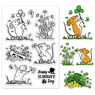 Custom PVC Plastic Clear Stamps, for DIY Scrapbooking, Photo Album Decorative, Cards Making, Mouse, 160x110mm(DIY-WH0618-0133)