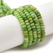 Natural Dolomite Beads Strands, with Synthetic Opal, Dyed, Rondelle, Lime Green, 4x2mm, Hole: 0.7mm, about 177pcs/strand, 15.94''(40.5cm)(G-K350-A01-01I)