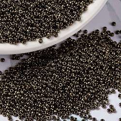 MIYUKI Round Rocailles Beads, Japanese Seed Beads, 15/0, (RR457) Metallic Dark Bronze, 1.5mm, Hole: 0.7mm, about 27777pcs/50g(SEED-X0056-RR0457)