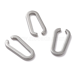 Non-Tarnish 304 Stainless Steel Quick Link Connectors, Stainless Steel Color, 16x8x1mm, Inner Diameter: 13x5mm(STAS-G243-16A-P)