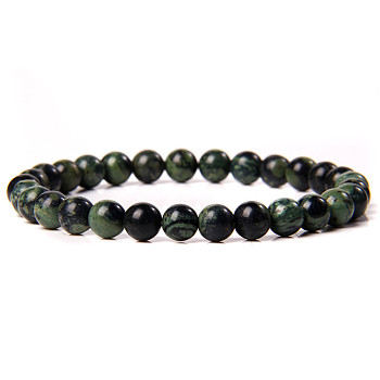 Synthetic Green Quartz Round Beaded Stretch Bracelet, show in picture25