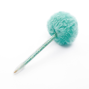 Pom Pom Ball Diamond Painting Point Drill Pen, Painting Cross Stitch Accessories Embroidery Tool, with Sequin inside, Green, 168x63.5mm