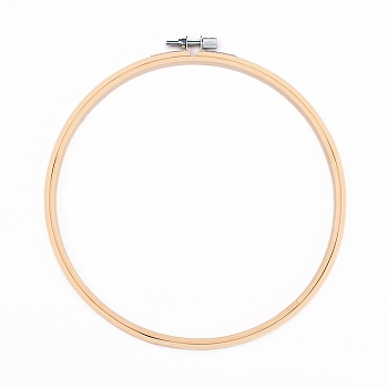 Embroidery Hoops, Bamboo Circle Cross Stitch Hoop Ring, for Embroidery and Cross Stitch, Antique White, 200x10mm, Inner Diameter: 180mm