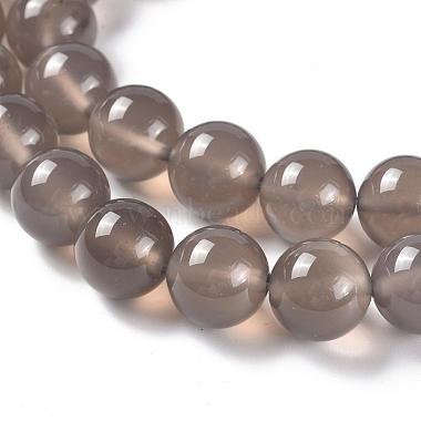 Natural Gray Agate Bead Strands(G-R193-12-10mm)-3
