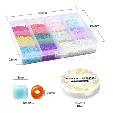 DIY Candy Color Seed Beads Bracelet Making Kit(SEED-YW0001-79)-6