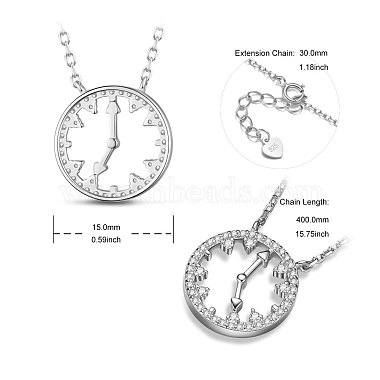 SHEGRACE Rhodium Plated 925 Sterling Silver Pendant Necklaces(JN753A)-2