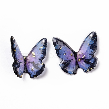 Purple Butterfly Resin Cabochons
