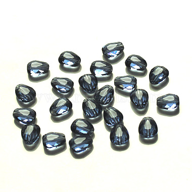 Dark Blue Teardrop Glass Beads