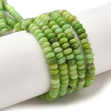 Lime Green Rondelle Dolomite Beads