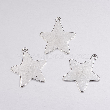 Antique Silver Star Alloy Pendants