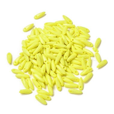 Yellow Teardrop Acrylic Pendants