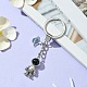 Alloy Enamel & Rhinestone Keychain(KEYC-YW00044)-2