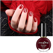 10ml Eco-Friendly Nail Polish, Soak Off Nail Polish, Nail Art Accessories, Dark Red, 3.7x6.8cm(MRMJ-S012-040-01)