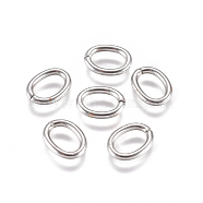 304 Stainless Steel Jump Rings, Open Jump Rings, Oval, Stainless Steel Color, 16 Gauge, 8x6x1.2mm, Inner Diameter: 5.5x3.5mm(STAS-L234-144A)